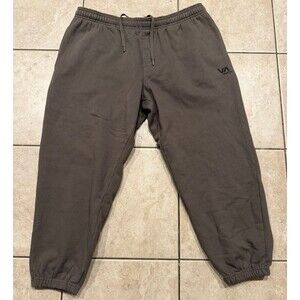 RVCA Joggers Mens XL Brown Sweat Pants Fleece Drawstring Lounge Athletic Gym